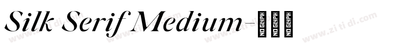 Silk Serif Medium字体转换